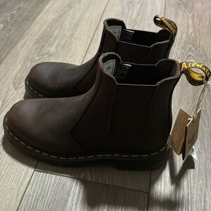 Brown Dr Martens boots